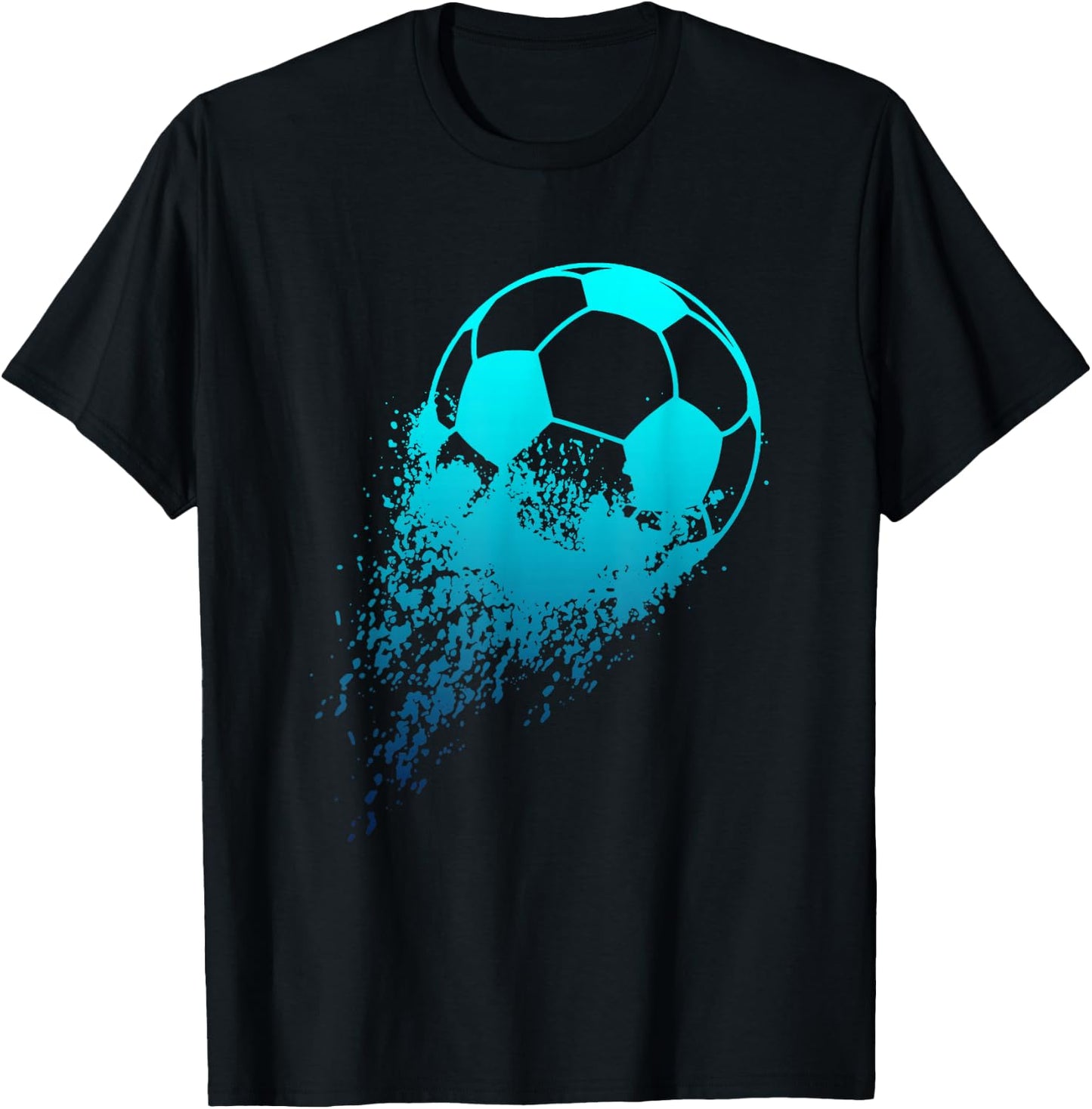 Soccer Player Sport Vintage Men Boys Soccer Ball T-Shirt - T-Shirt | Black