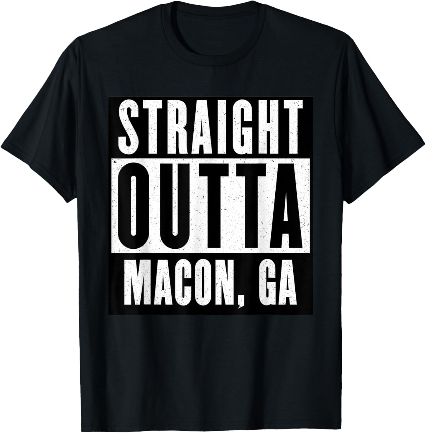 Straight Outta GEORGIA MACON GEORGIA Home T-Shirt - T-Shirt | Black