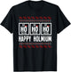 Ho Ho Ho Happy Holmium Chemistry Periodic Element Xmas Pun T-Shirt - T-Shirt | Black