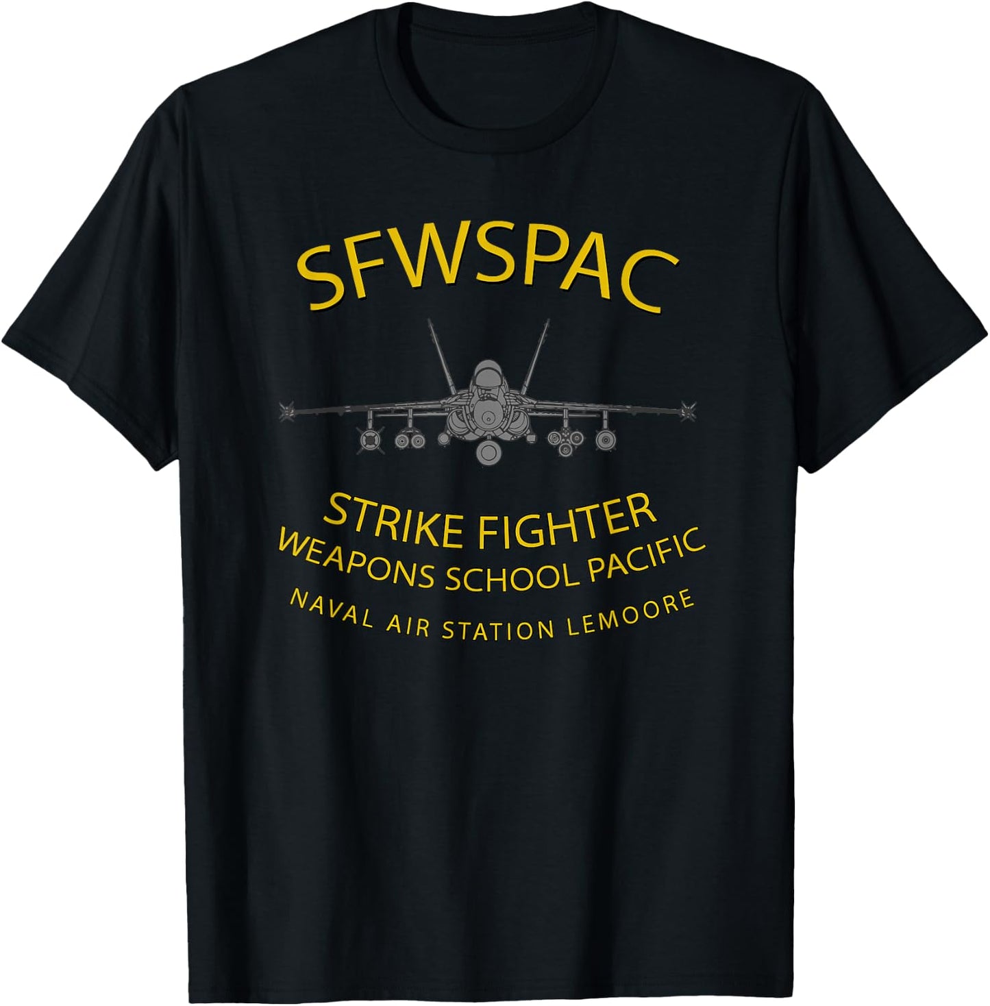 Strike Fighter Weapons School Pacific NAS LeMoore F-18 T-Shirt - T-Shirt | Black