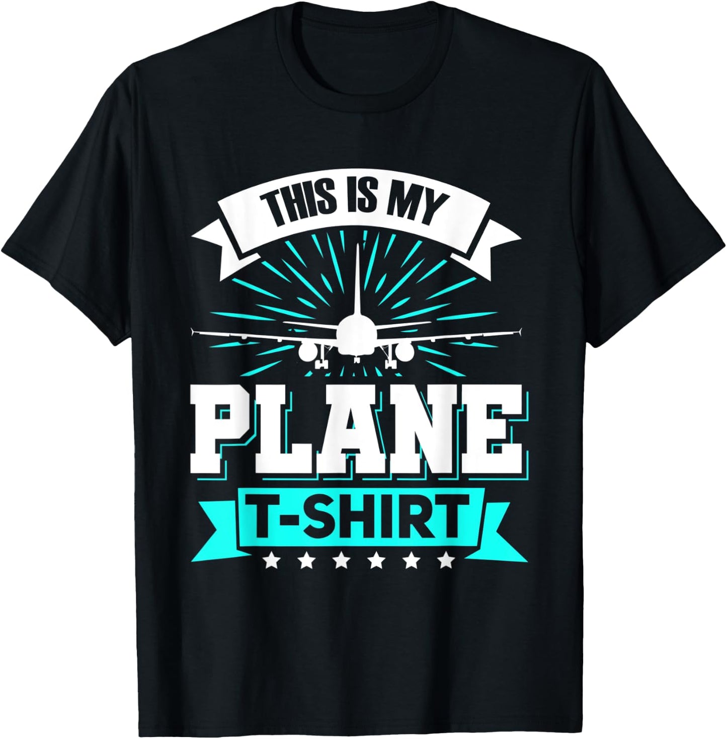 This Is My Plane Airplane Pilot Aviation Lover T-Shirt - T-Shirt | Black