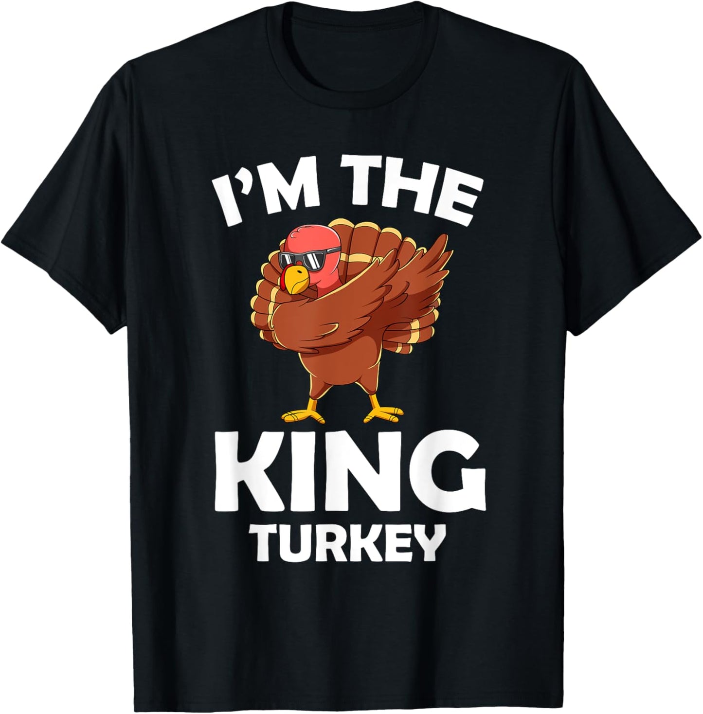 King Turkey Family Group Matching Thanksgiving Party Gift T-Shirt - T-Shirt | Black