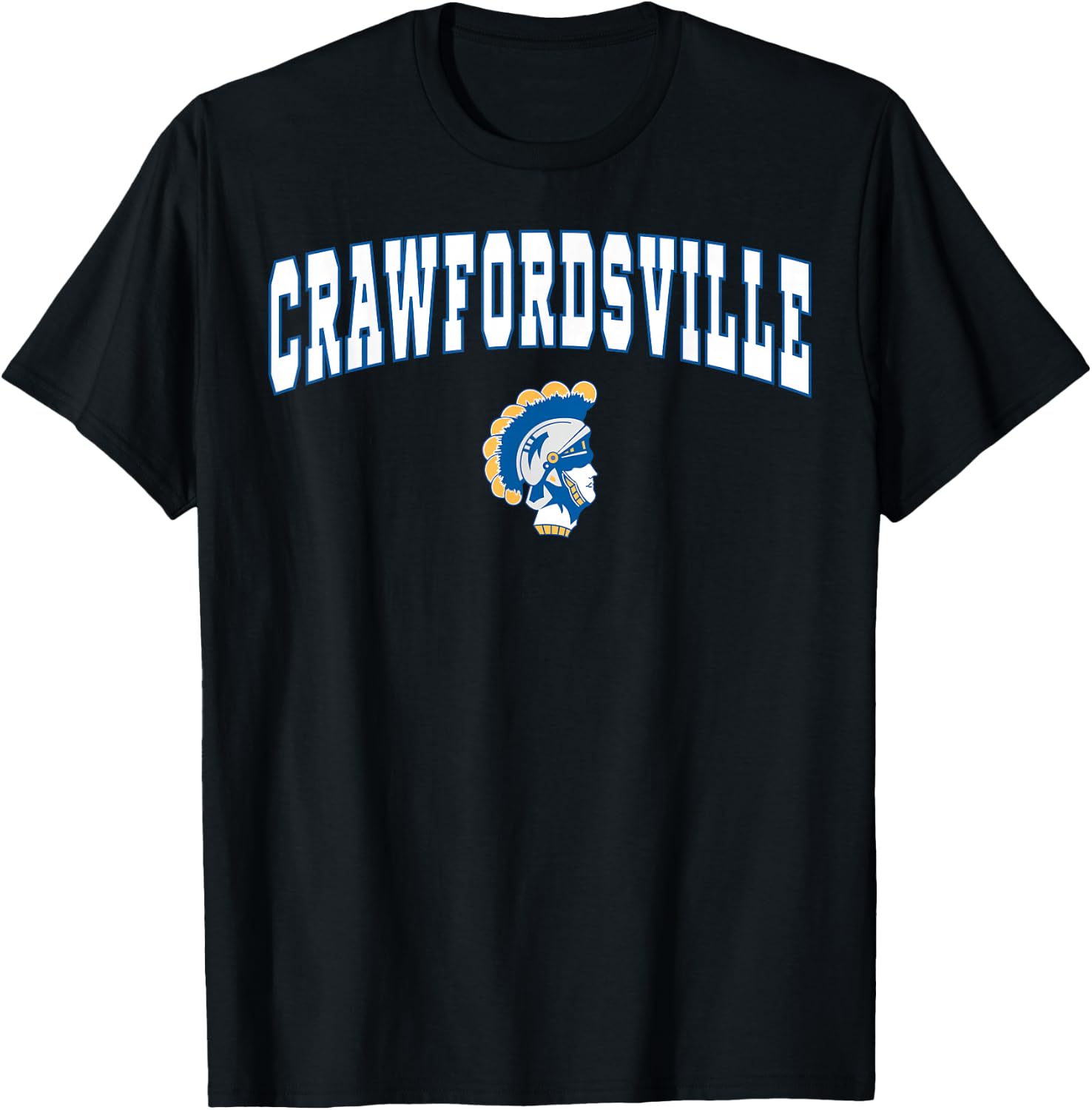 Crawfordsville High School Athenians C2 T-Shirt - T-Shirt | Black