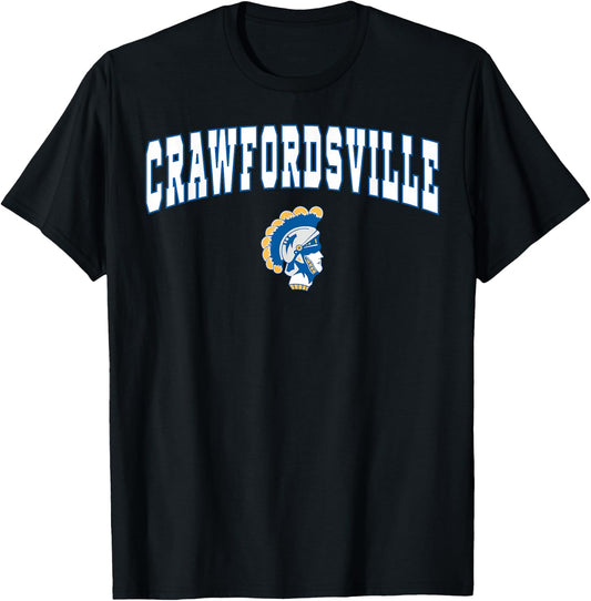 Crawfordsville High School Athenians C2 T-Shirt - T-Shirt | Black