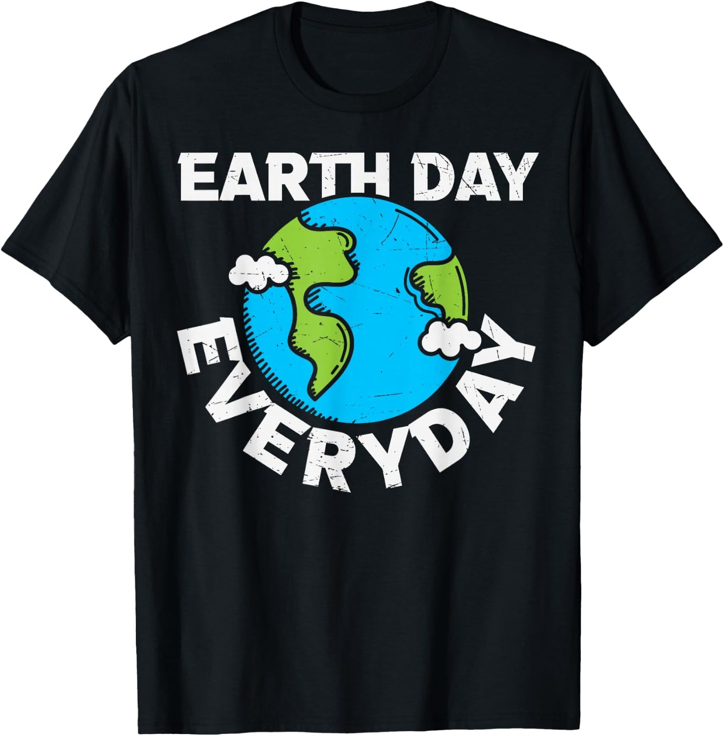 EARTH DAY EVERY DAY Rainbow Make the Earth Green Again T-Shirt - T-Shirt | Black