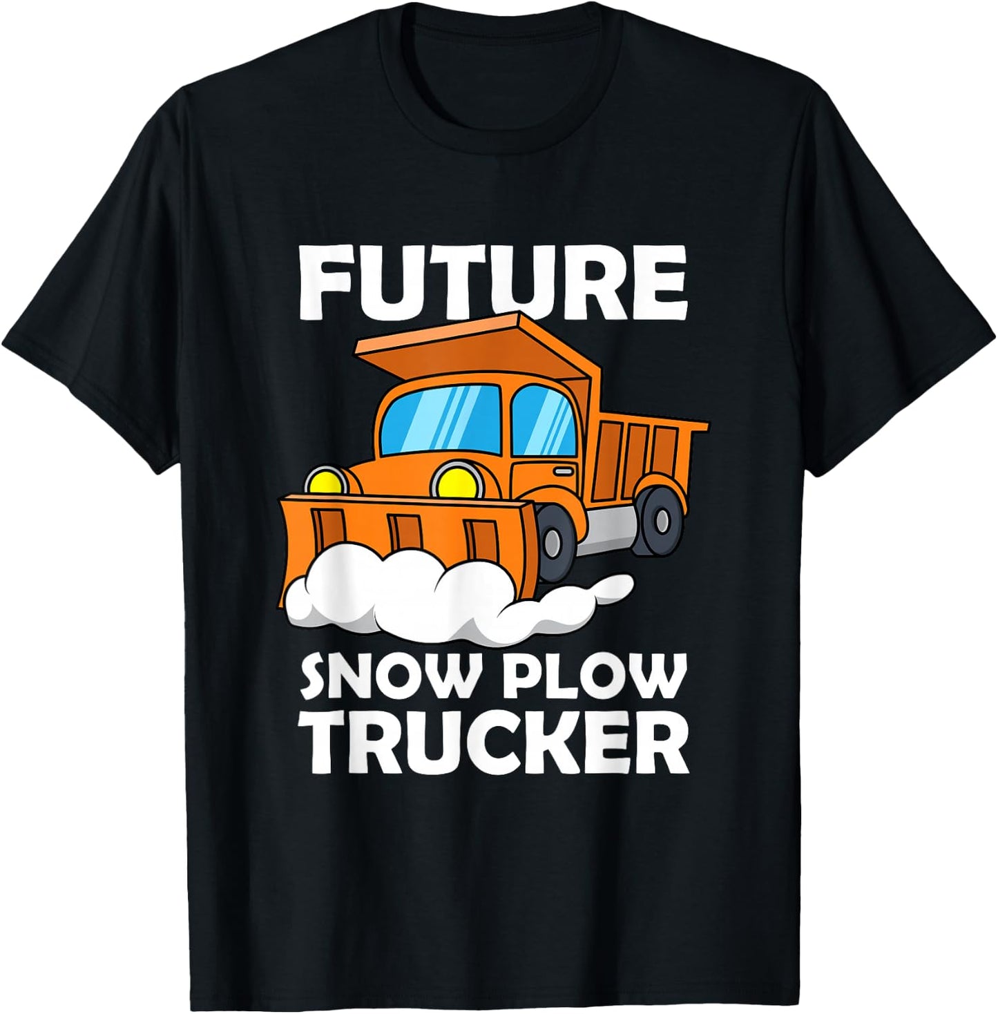 Future Snow Plow Trucker Salting Ice Removal Ice Plower Kids T-Shirt - T-Shirt | Black