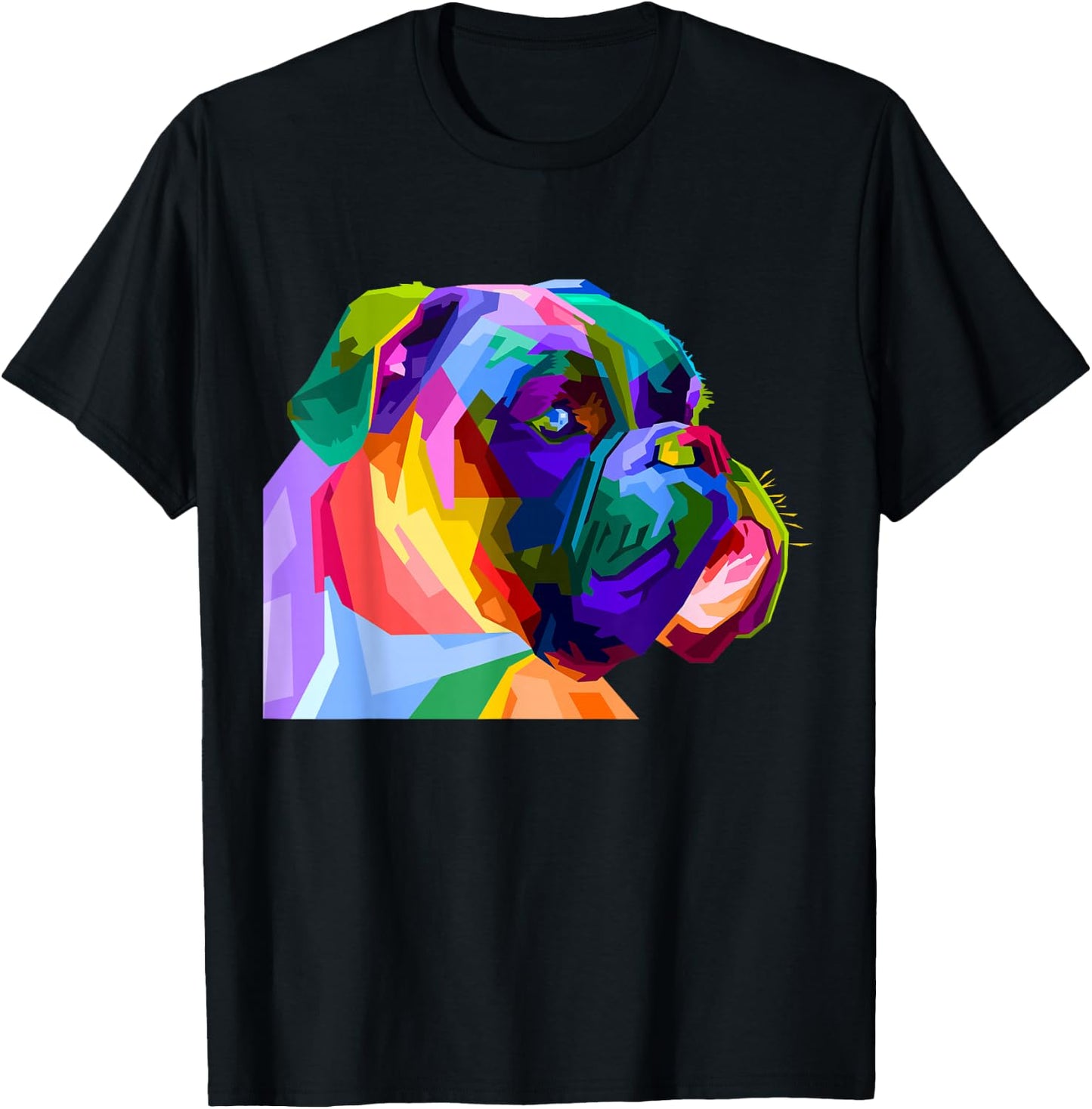 German Boxer Pop Art Portrait for Dog Owners T-Shirt - T-Shirt | Black