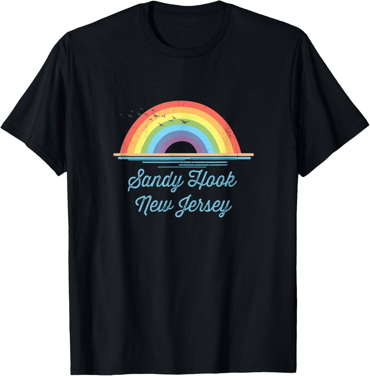 Sandy Hook New Jersey Souvenir Graphic T-Shirt - T-Shirt | Black
