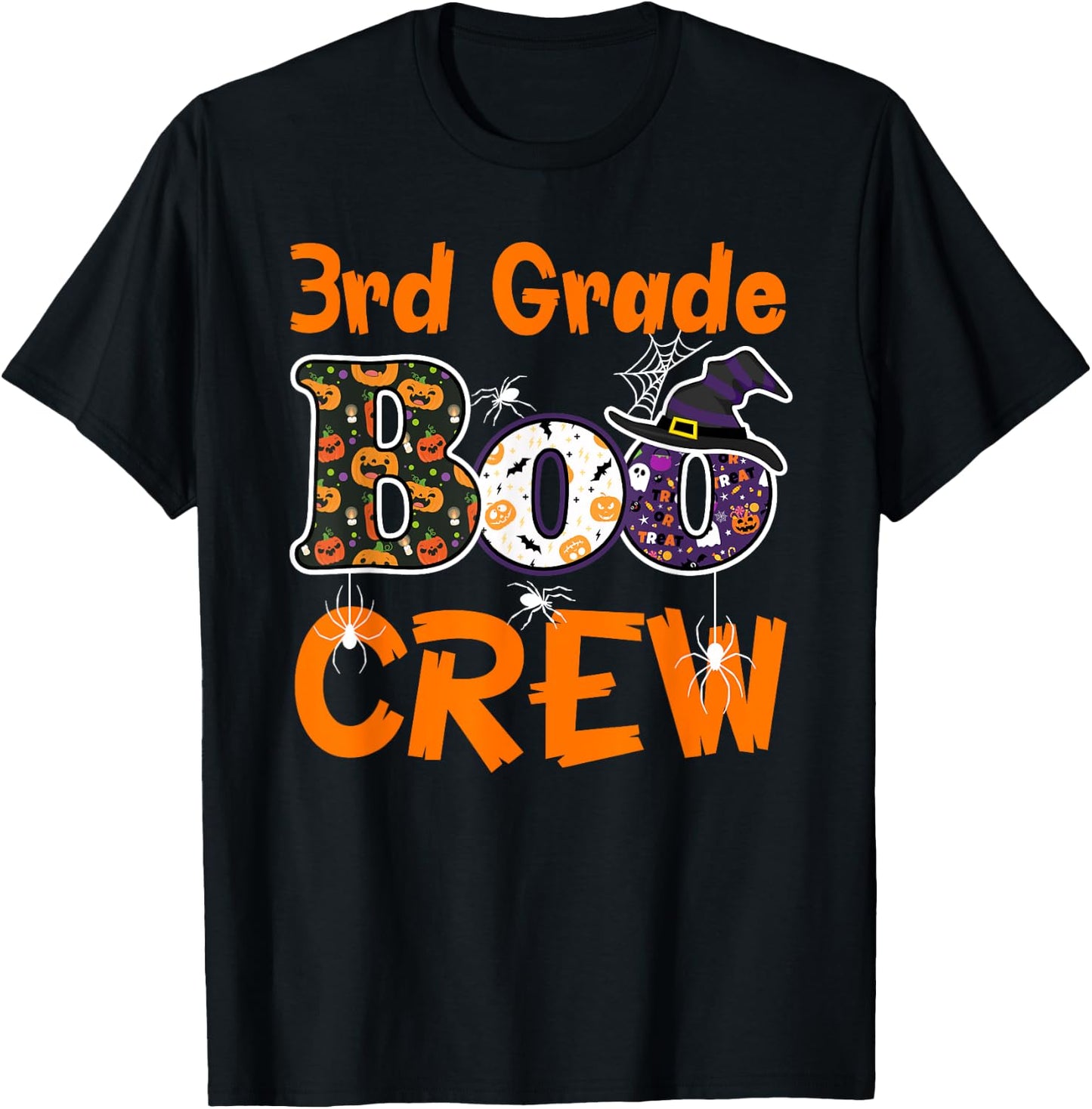 3rd Grade Boo Crew Halloween Gifts Teachers Students Costume T-Shirt - T-Shirt | Black