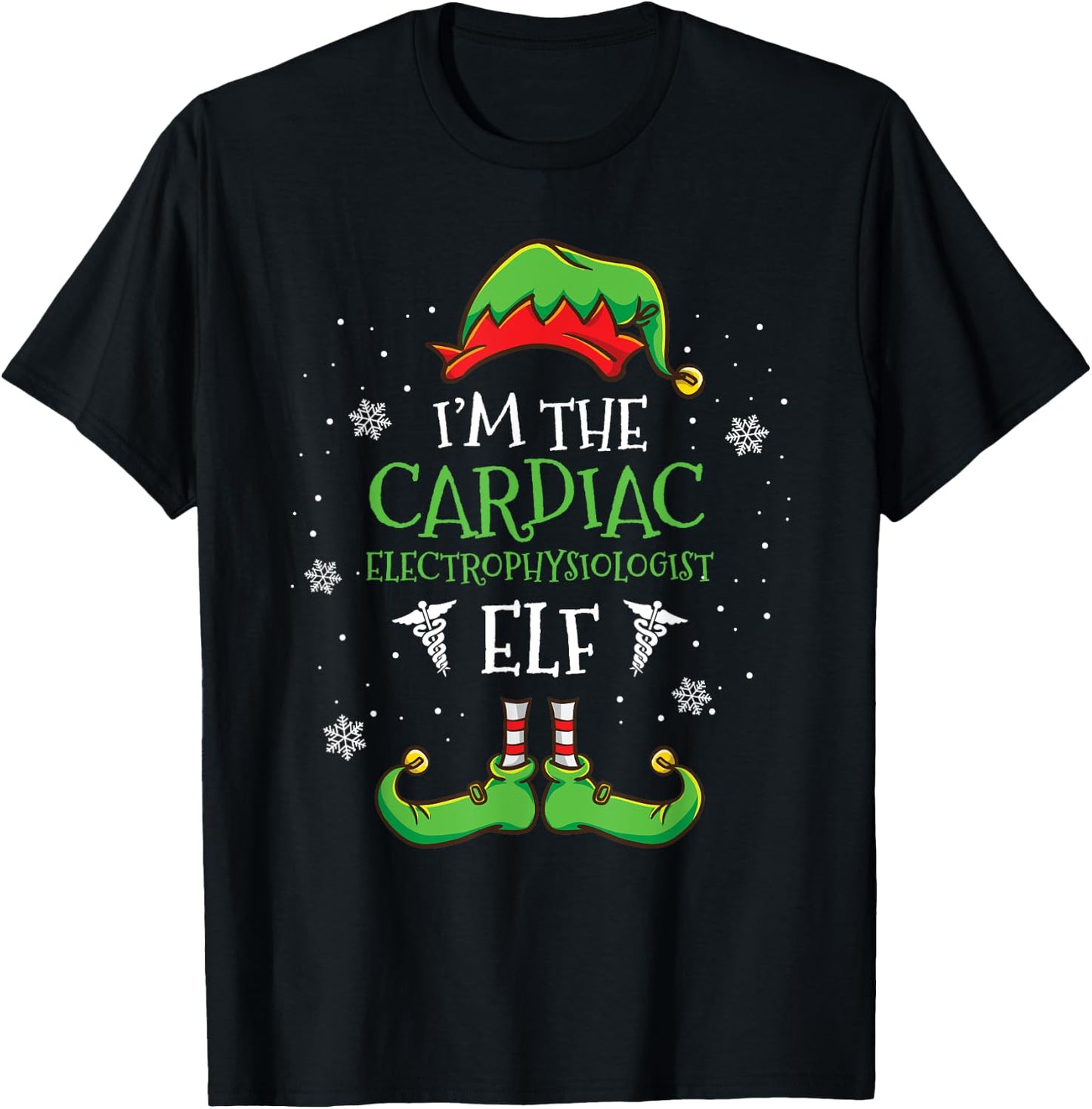 Im The Cardiac Electrophysiologist Elf Christmas T-Shirt - T-Shirt | Black