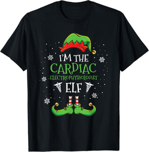 Im The Cardiac Electrophysiologist Elf Christmas T-Shirt - T-Shirt | Black