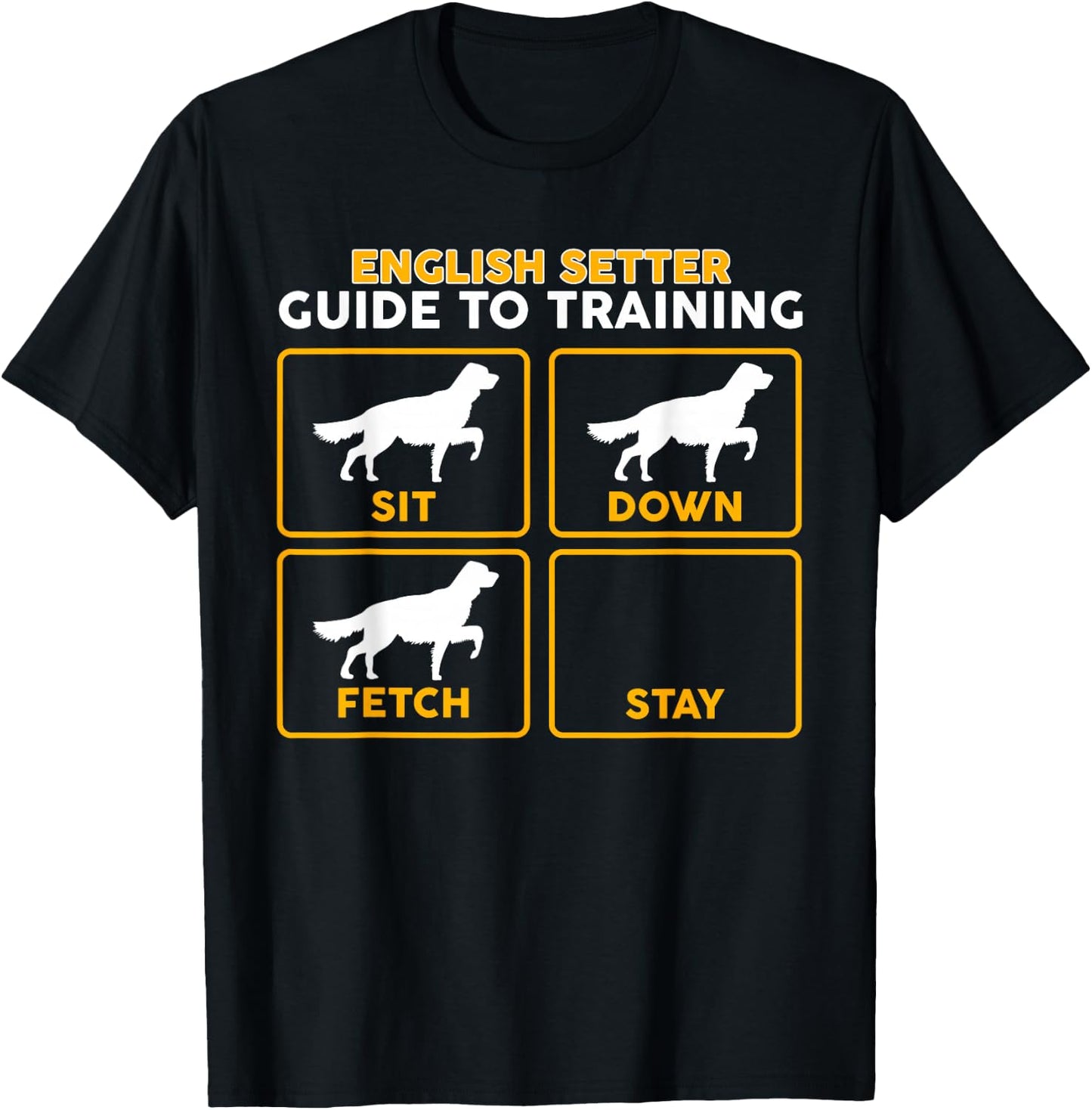 English Setter | Funny Guide to Training T-Shirt - T-Shirt | Black