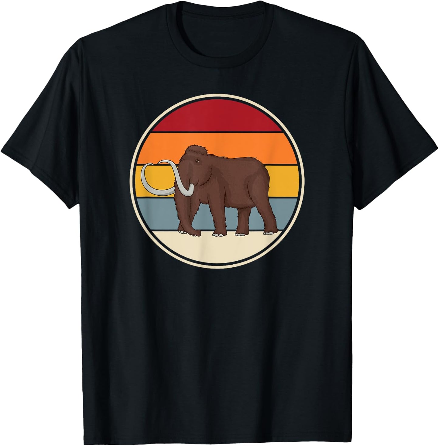 Mammoth Big Ice Woolly Elephant Museum Mammuthus Mastodon T-Shirt - T-Shirt | Black
