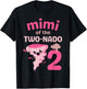 Mimi of the Two-nado Tornado Theme 2nd Birthday Party Kids T-Shirt - T-Shirt | Black