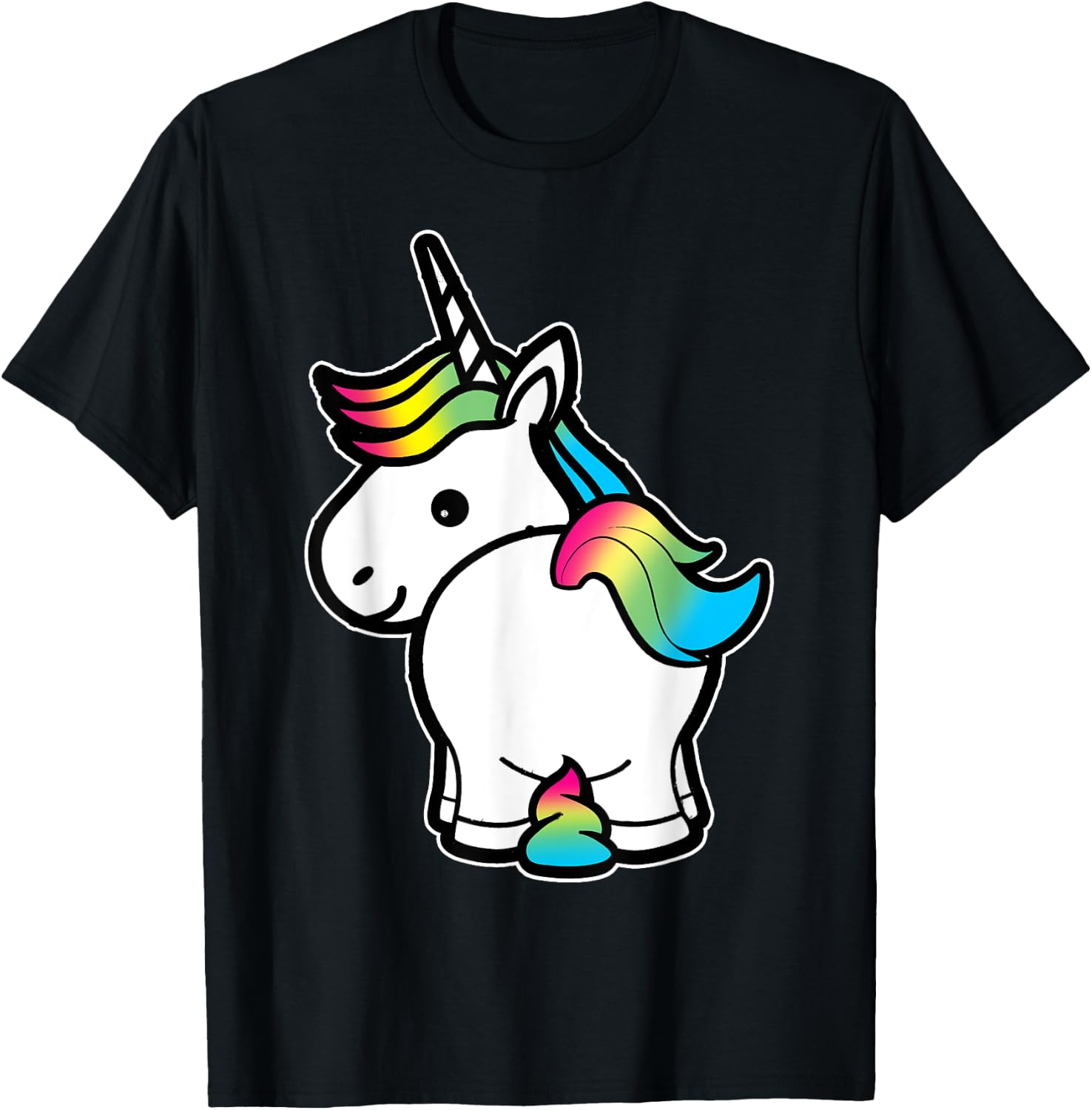 I Poop Magic Cute Unicorn Rainbow Kids Adult Shirt T-Shirt - T-Shirt | Black