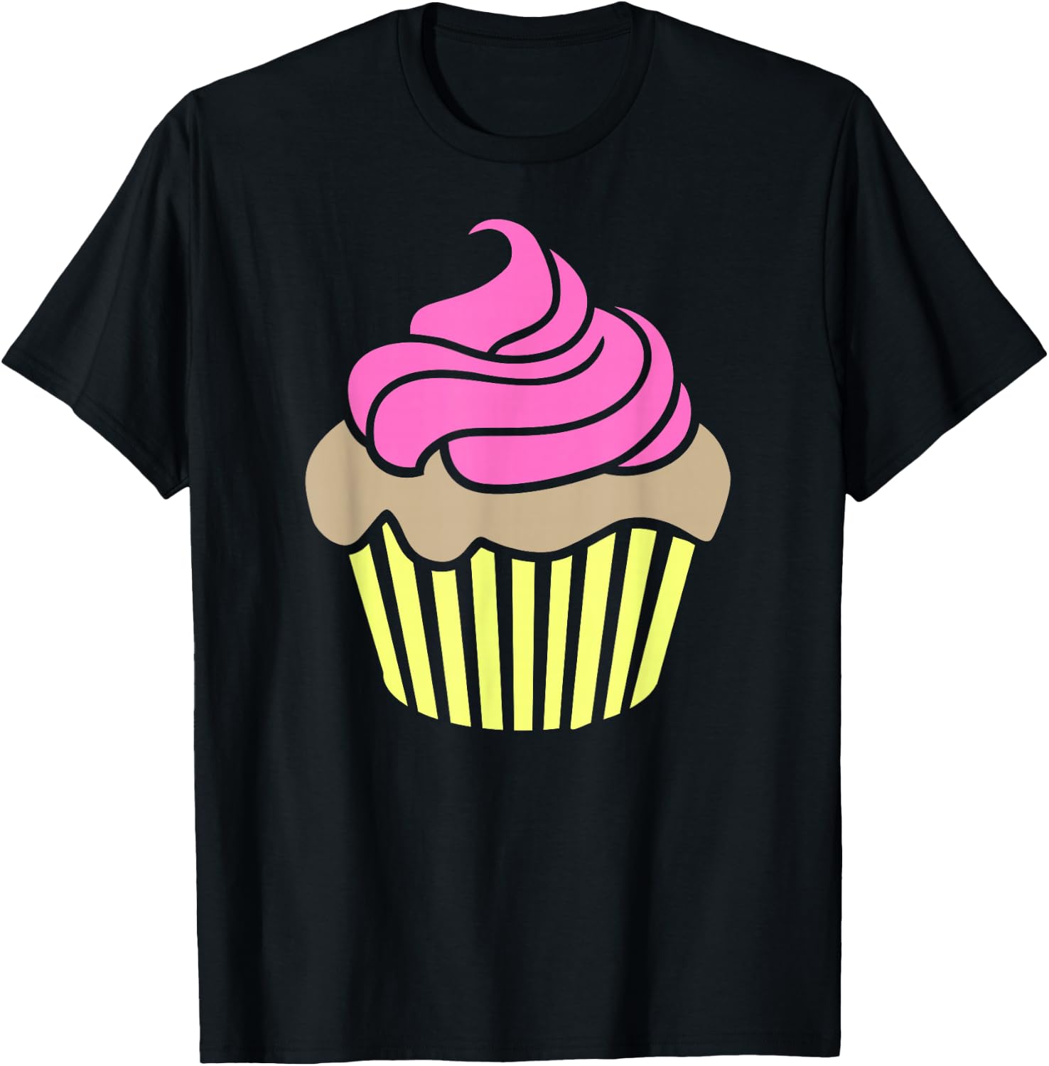 Cupcake pink frosting T-Shirt - T-Shirt | Black
