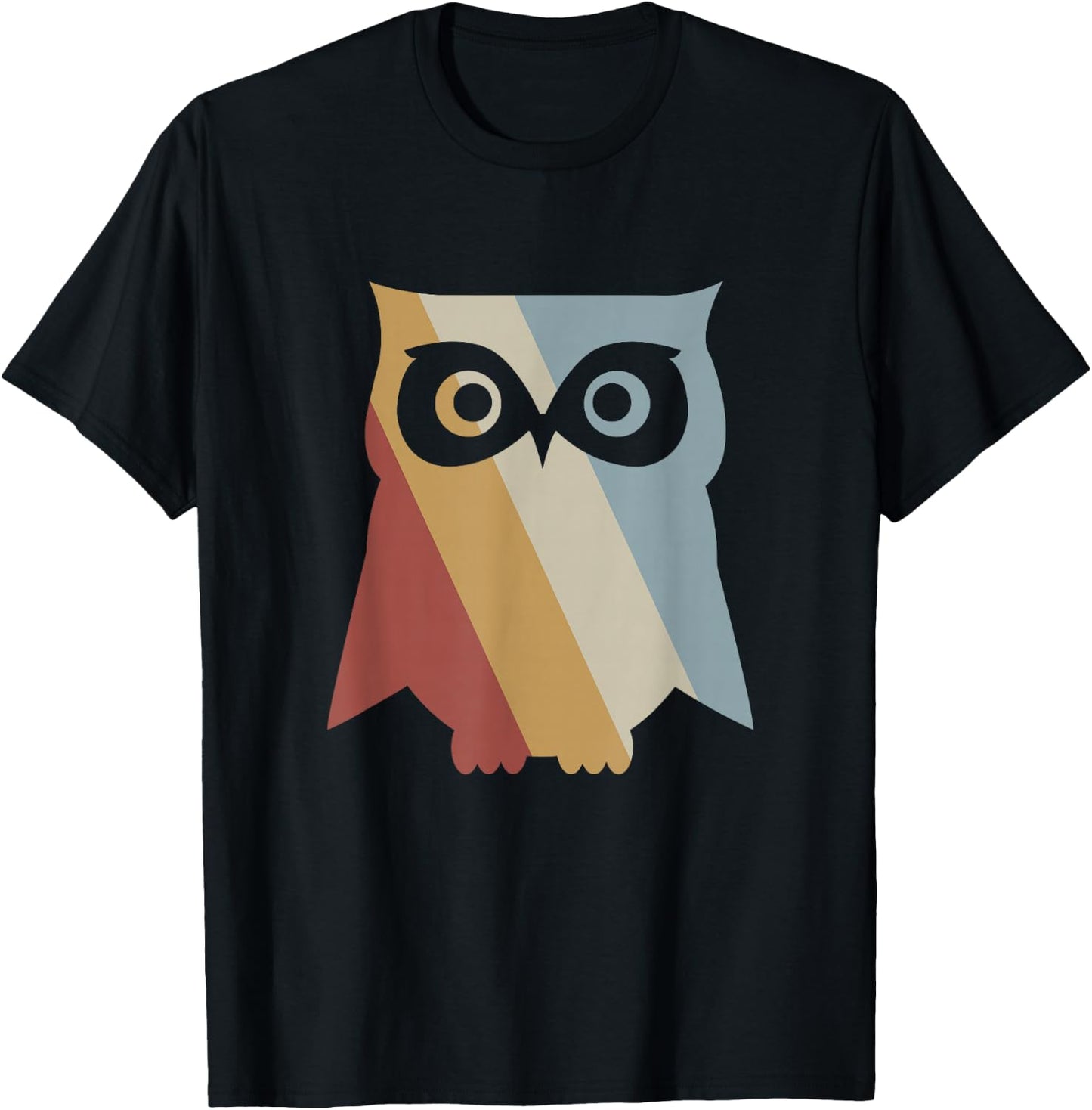 Owl Retro Style Vintage T-Shirt - T-Shirt | Black