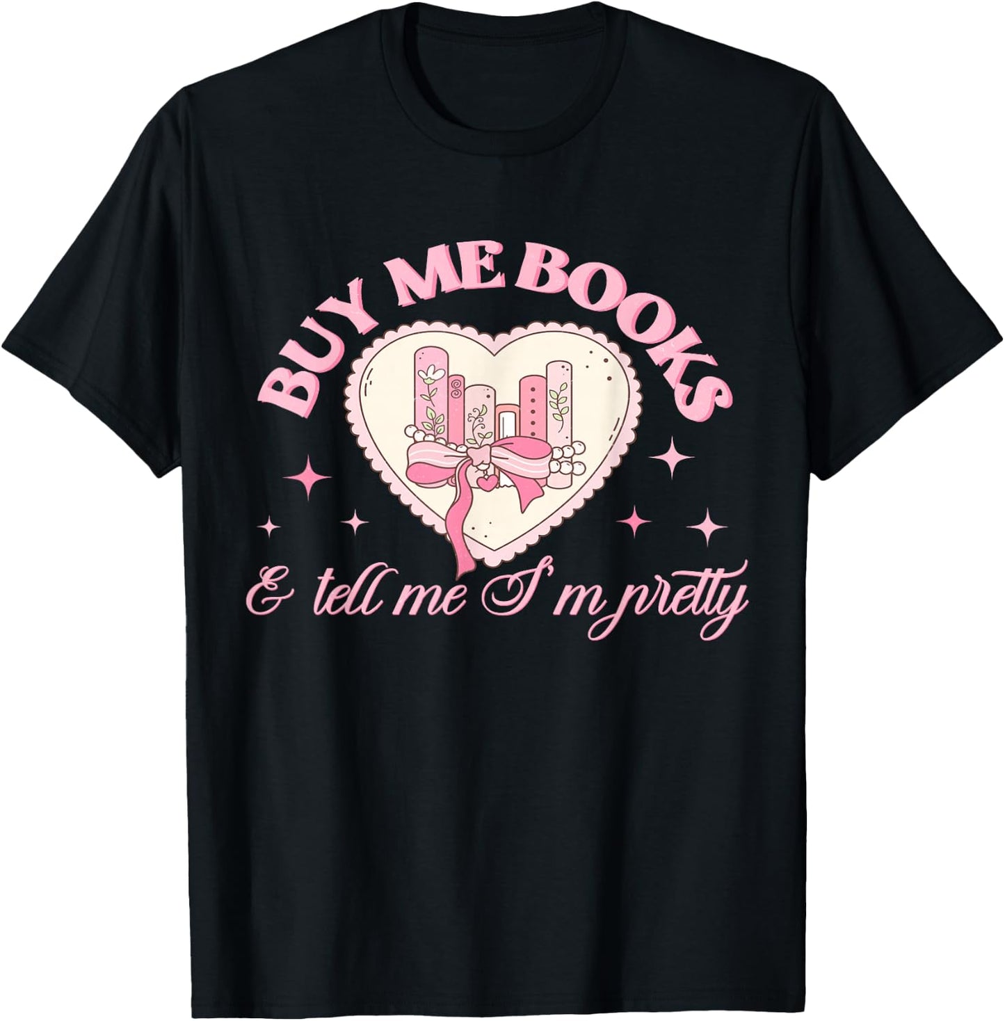 Coquette Reading Book Love Pink Bow Bookish Mom & Daughter T-Shirt - T-Shirt | Black