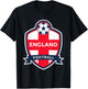 England Flag Retro Football Soccer English Fan Shirt T-Shirt - T-Shirt | Black