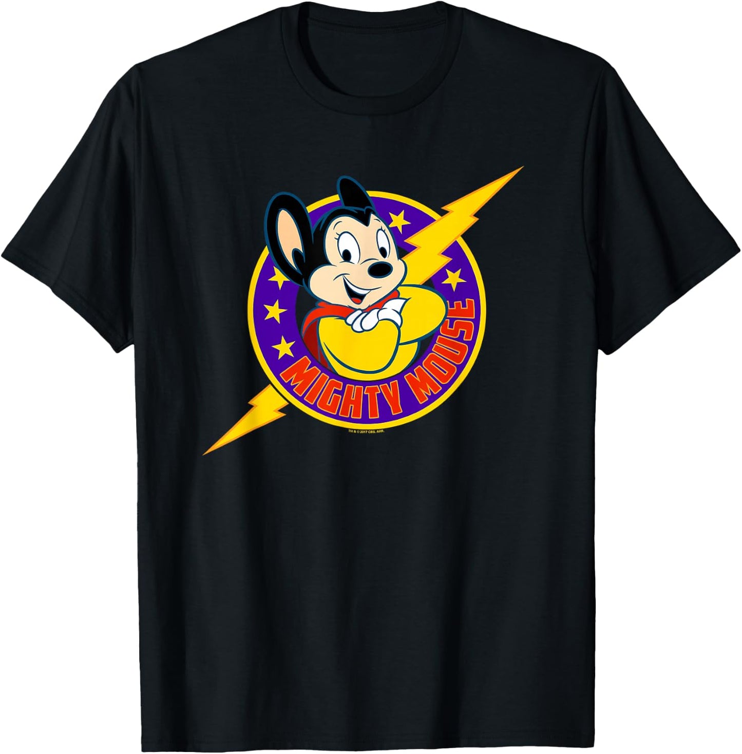 Mighty Mouse Mighty Hero T-Shirt - T-Shirt | Black