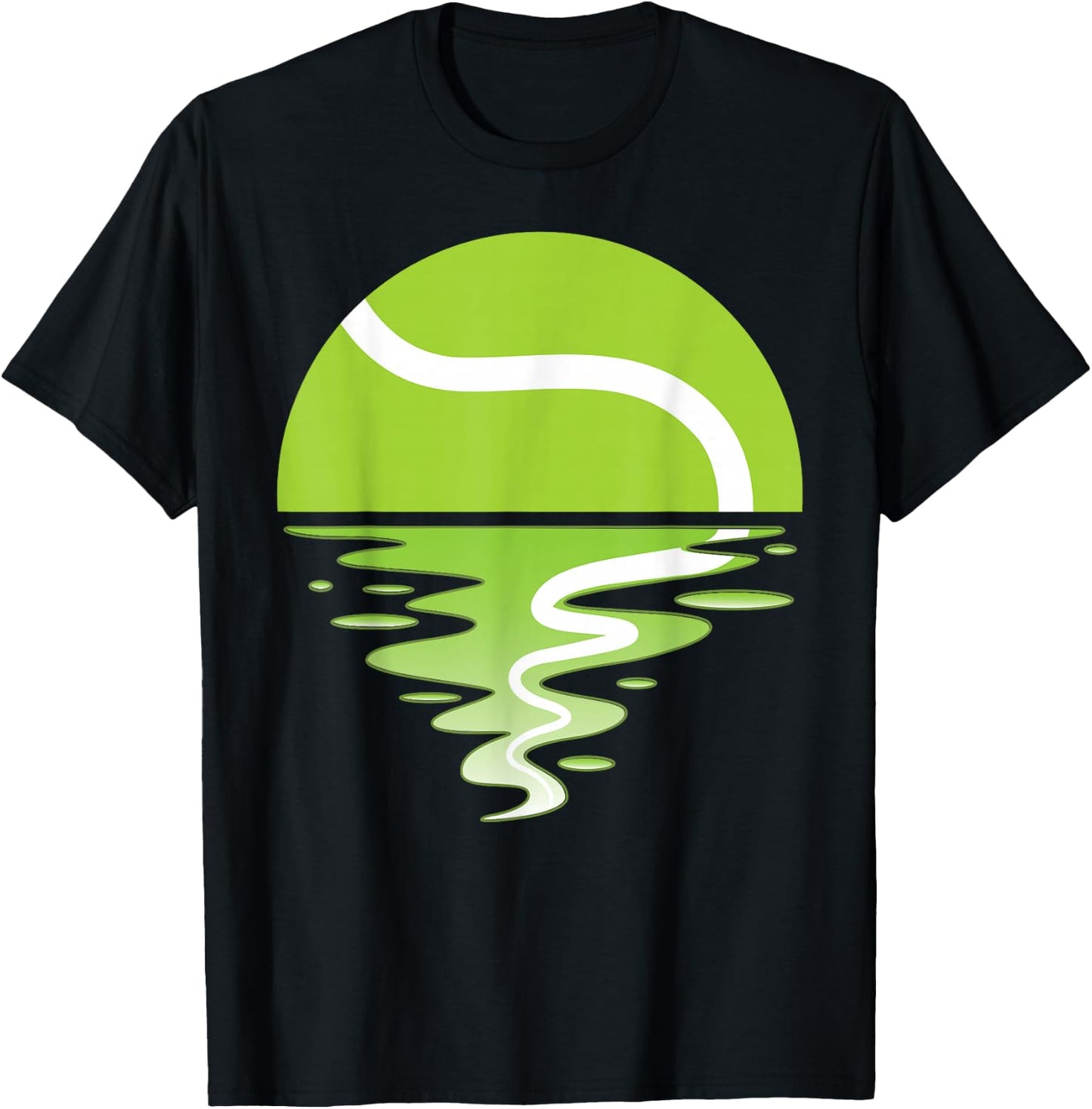Sunset Tennis Ball Tennis Player T-Shirt - T-Shirt | Black