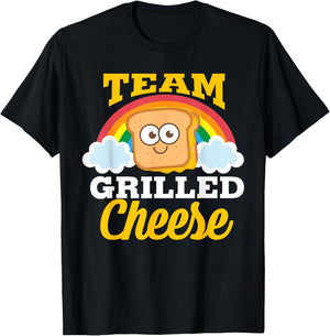 Team Grilled Cheese Shirt | Cute Love Grilled Cheddar Gift T-Shirt - T-Shirt | Black