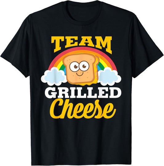 Team Grilled Cheese Shirt | Cute Love Grilled Cheddar Gift T-Shirt - T-Shirt | Black