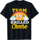Team Grilled Cheese Shirt | Cute Love Grilled Cheddar Gift T-Shirt - T-Shirt | Black