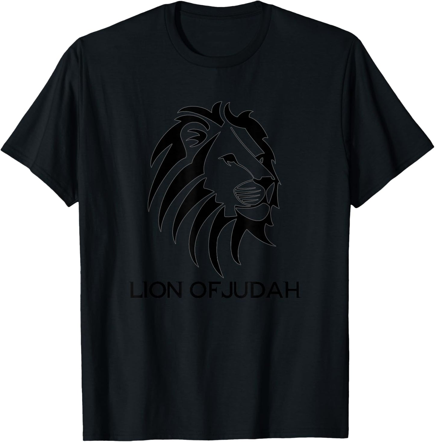 Lion of Judah Christian Inspirational Design T-Shirt - T-Shirt | Black