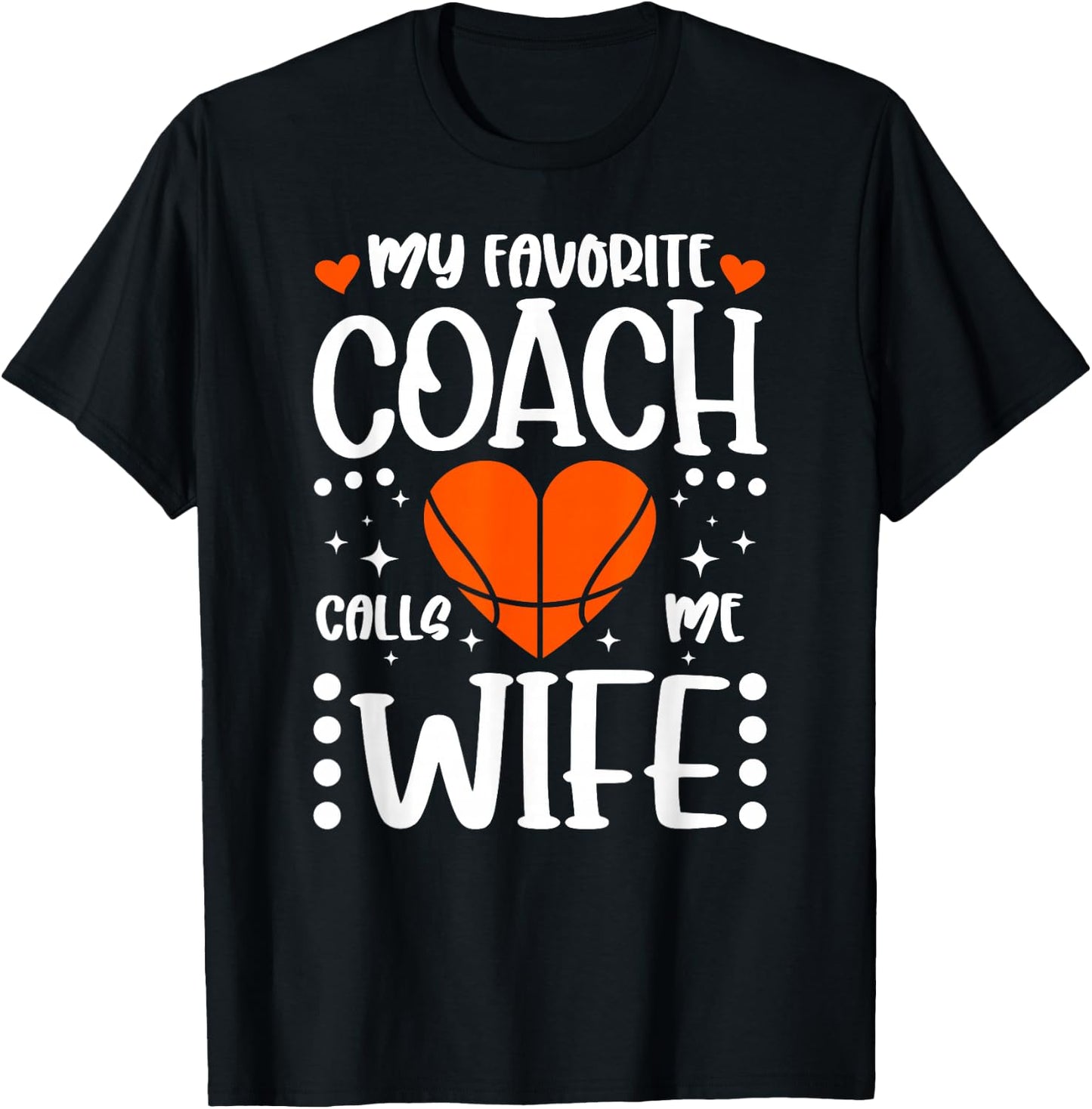 Proud Basketball Coach's Wife Of A Basketball Coach Wife T-Shirt - T-Shirt | Black