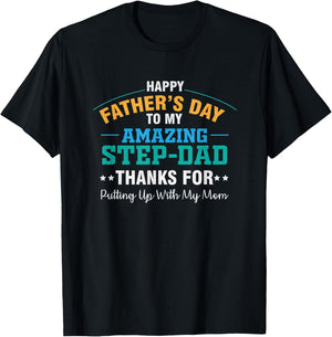 Amazing Step Father Funny Father's Day Dad T-Shirt - T-Shirt | Black