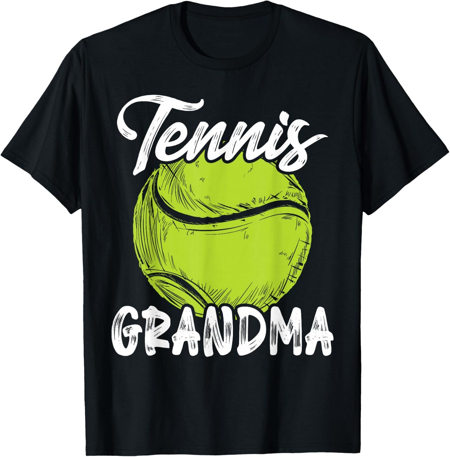 Tennis Grandma Men Family Matching Set Tennis Ball Player T-Shirt - T-Shirt | Black