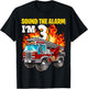 Sound the Alarm I'm 3 3rd Birthday Fireman Firetruck Boys T-Shirt - T-Shirt | Black