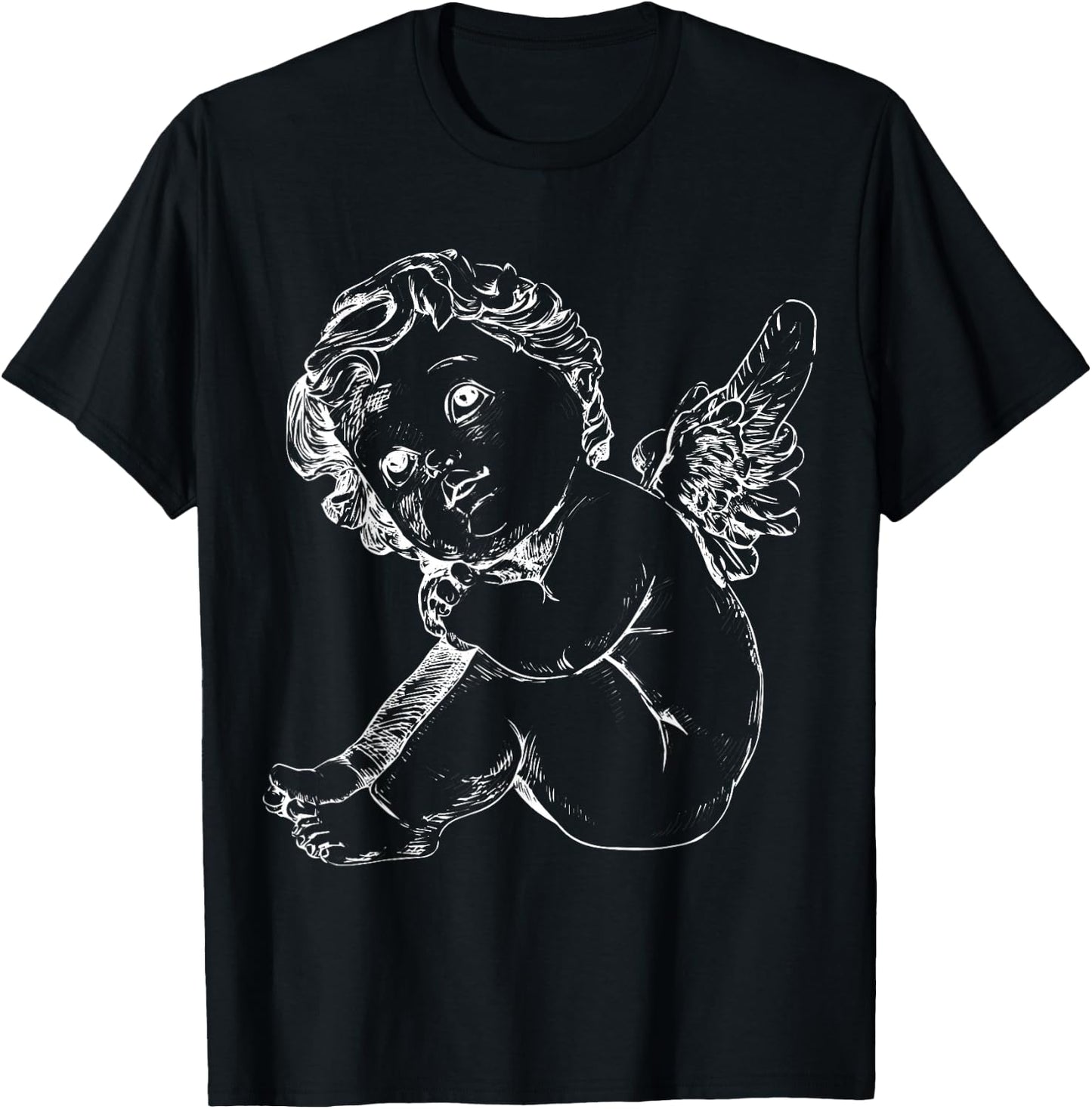 Cherub - Cute Baby Angel Christian - Church, Cupid Daydream T-Shirt - T-Shirt | Black