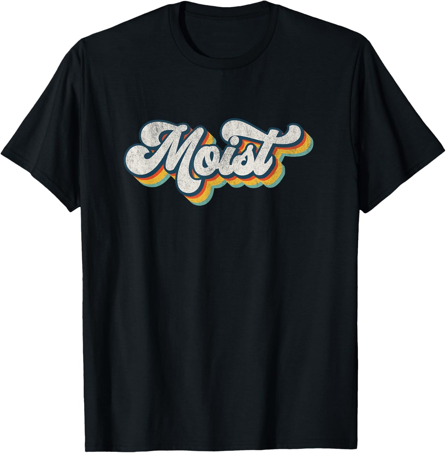 Moist Vintage Retro 80s Funny Sarcastic Moist T-Shirt - T-Shirt | Black