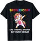 BrotherCorn Brother Unicorn Birthday Family Matching Bday T-Shirt - T-Shirt | Black
