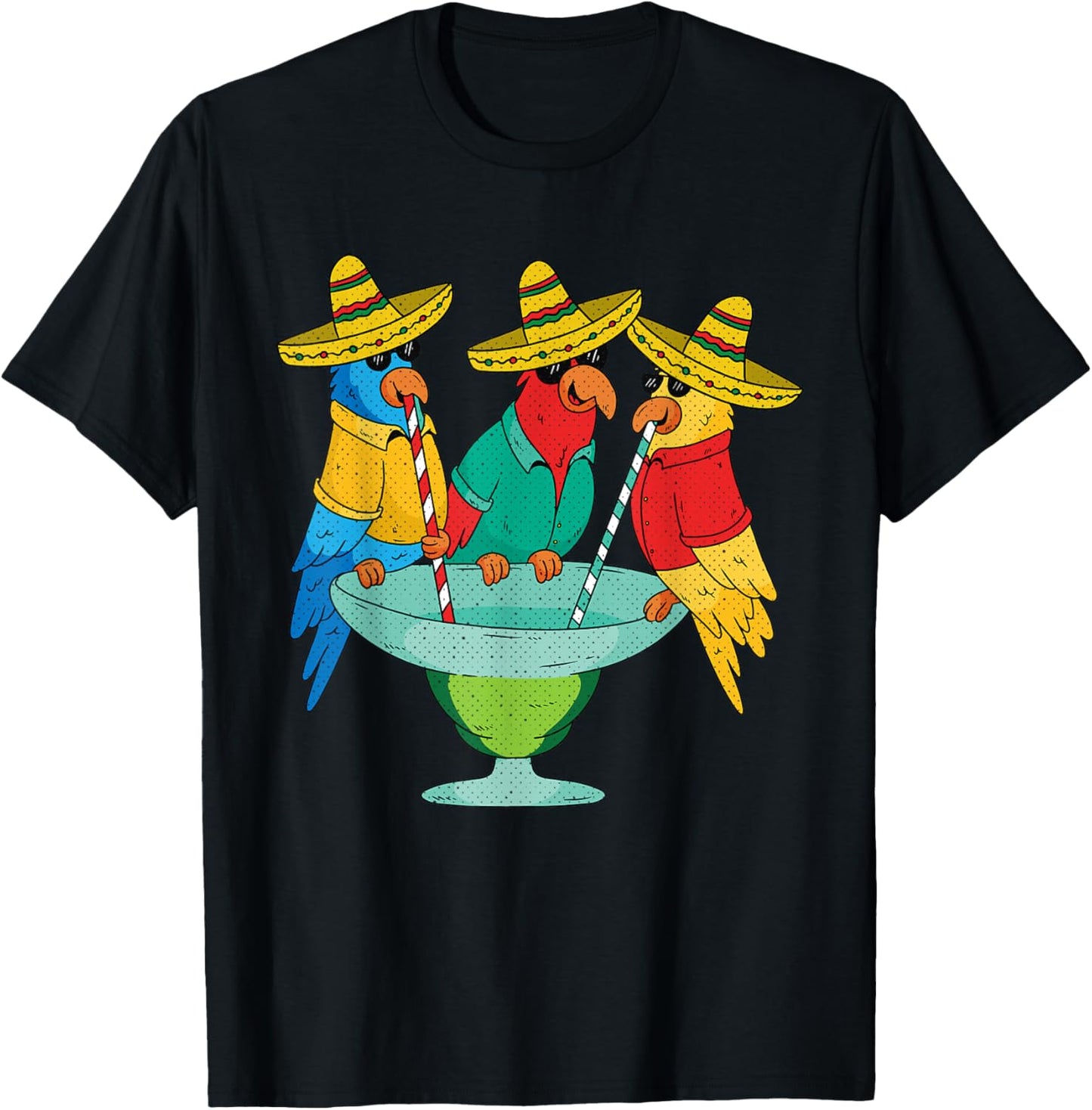 Parrot Cinco De Mayo Funny Drinking Tequila Mexican Fiesta T-Shirt - T-Shirt | Black