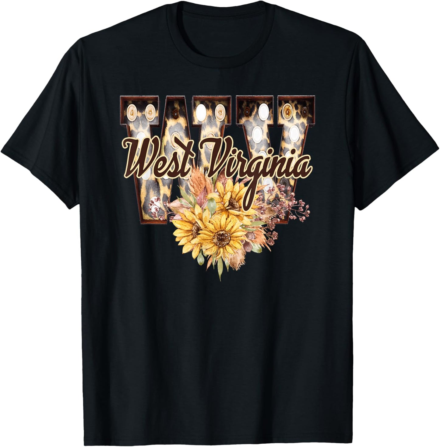 West Virginia State Beautiful WV Country Roads T-Shirt - T-Shirt | Black