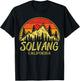 Vintage Solvang California CA Mountains Hike Hiking Souvenir T-Shirt - T-Shirt | Black
