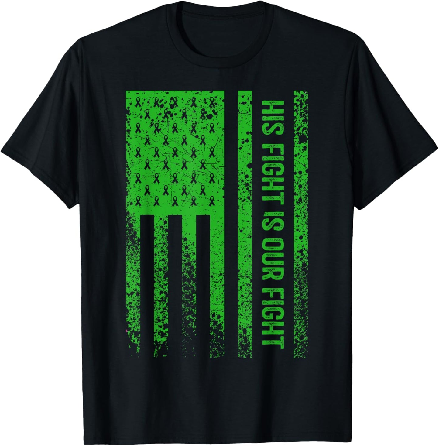 His Fight Is Our Fight Spinal Cord Injury Awareness T-Shirt - T-Shirt | Black