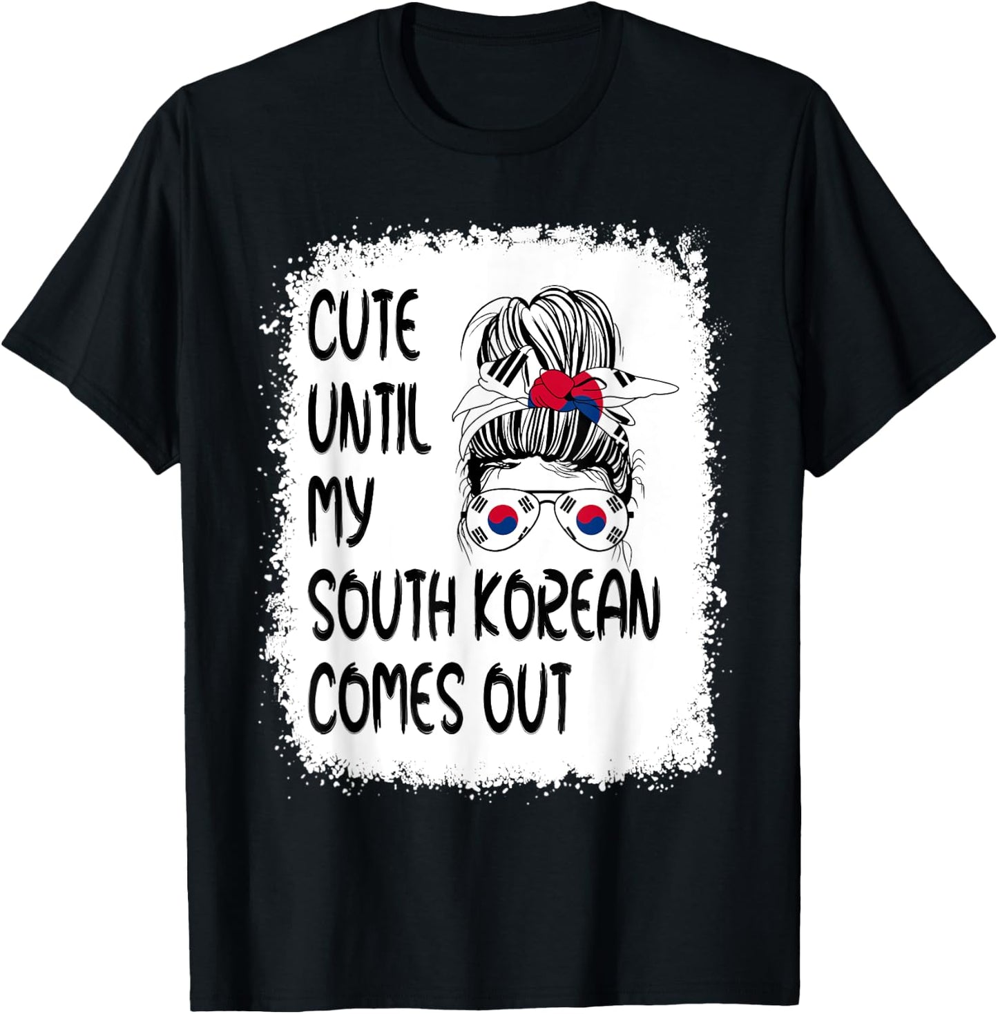 Funny Cute Until My South Korean Comes Out T-Shirt - T-Shirt | Black