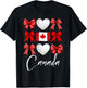 Canada Day Coquette Bow Maple Leaf Canadian Flag Women Girls T-Shirt - T-Shirt | Black