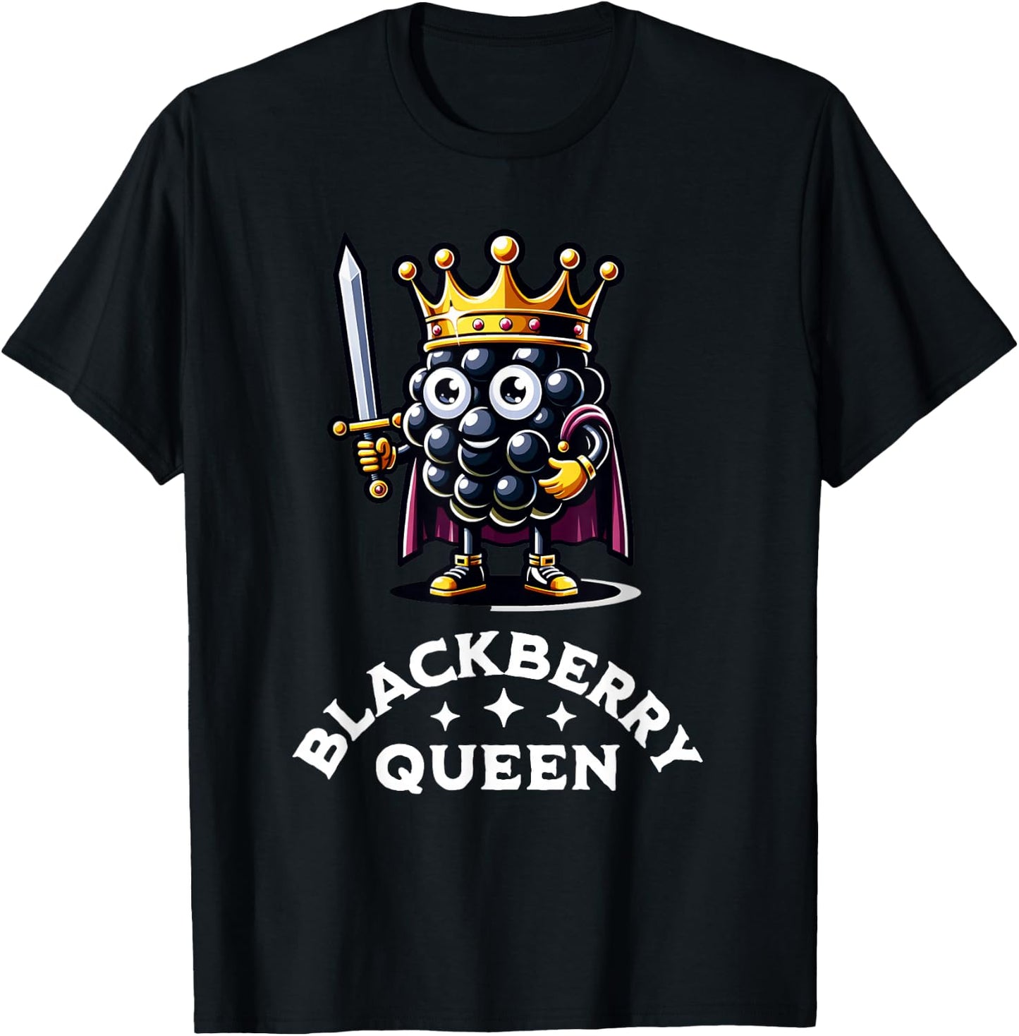 Blackberry Queen Funny Fruit Blackberry Bush Black Berry T-Shirt - T-Shirt | Black