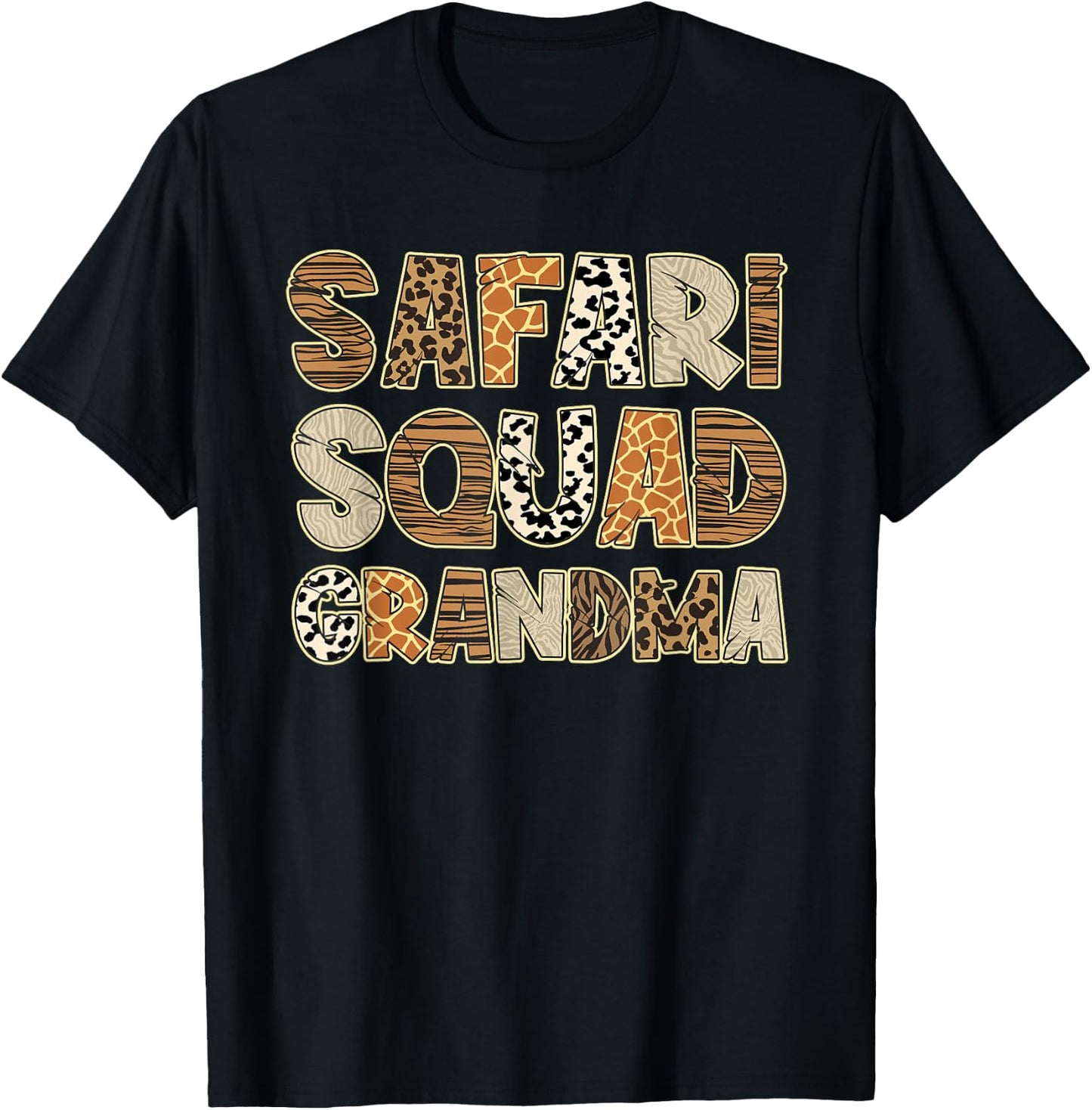 Africa Safari Zoo Safari Squad Grandma Of Birthday Boy Girl T-Shirt - T-Shirt | Black