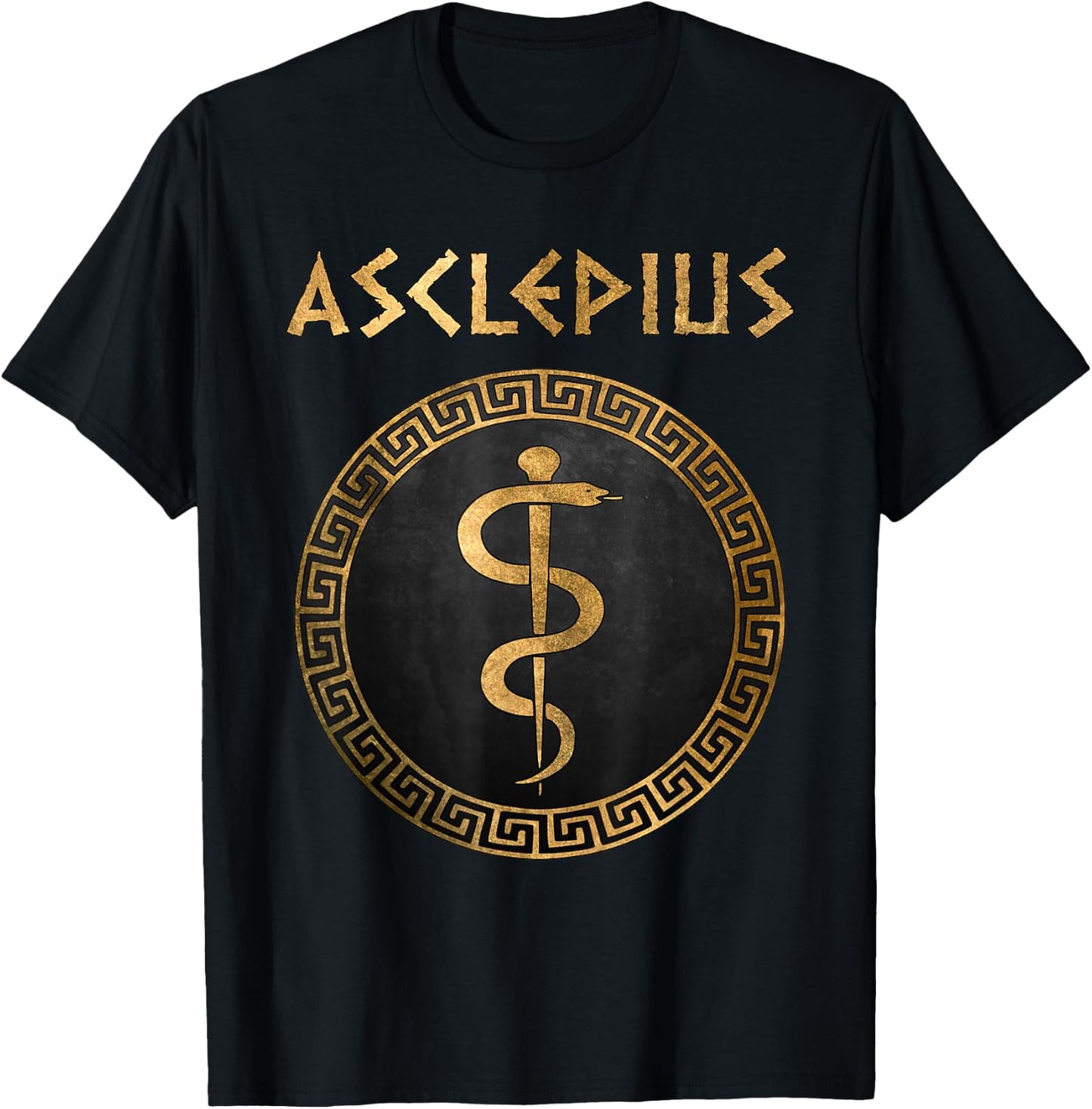 Asklepios Ancient Greek God of Health and Medicine T-Shirt - T-Shirt | Black
