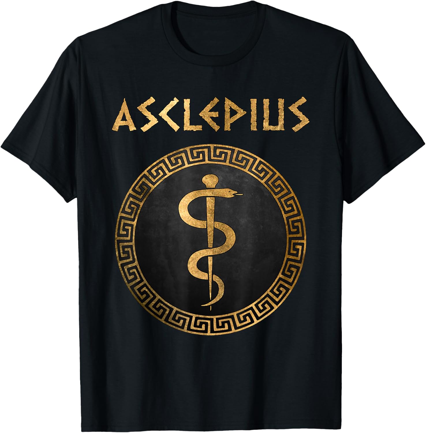 Asklepios Ancient Greek God of Health and Medicine T-Shirt - T-Shirt | Black