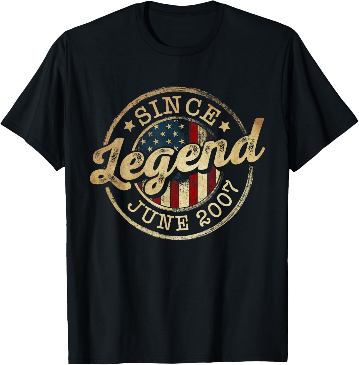 Legend Since June 2007 Vintage 19th Birthday Classic T-Shirt - T-Shirt | Black