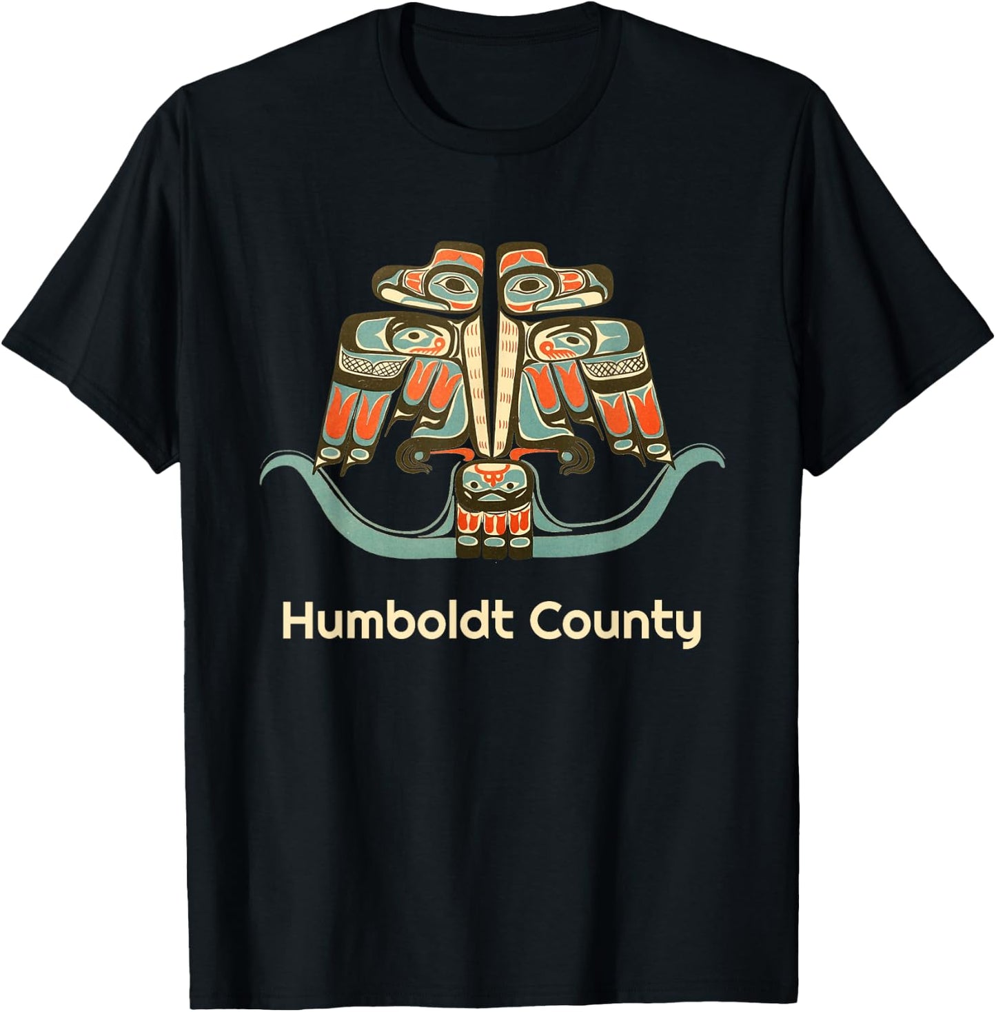 Humboldt County California Thunderbird NW Native American T-Shirt - T-Shirt | Black