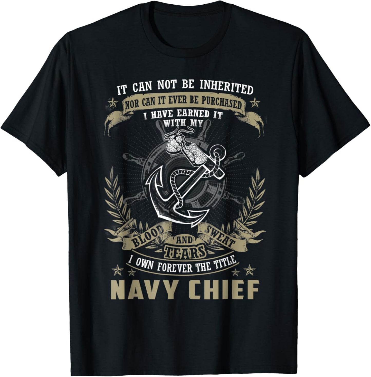 Navy army, It can not be Inherited T-Shirt - T-Shirt | Black
