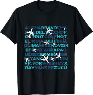 Airplane Plane Flight Sky Aviation Men Boys Kids Gift Pilot T-Shirt - T-Shirt | Black